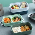 thumbnail image 4 of CABEN-Bento Box, Lunch Box for Adult, Compact Bento Box Set- 2-Layer Stackable Lunch Box with Utensils, Leak-Proof and Durable Food Container for Work, Picnic, and Travel (Light Green), 4 of 4