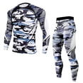 thumbnail image 2 of Minnieouse Ropa interior térmica masculina, traje de compresión, Calzoncillos largos, invierno, ajustados, función deportiva al aire libre, conjuntos de ropa Gris SG, 2 of 6