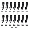 thumbnail image 1 of 14 ganchos para abrigos, puertas, albornoces, toallas, sombreros, llaves, tazas, de metal, para dormitorio, color negro, 1 of 5