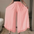 thumbnail image 5 of Ruimatai Women's Loose Casual Wide Leg Pants Double-Layer Chiffon Comfortable Flowy Lounge Pants for Spring Winter Daily Wear, 5 of 5