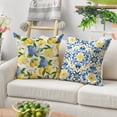 thumbnail image 2 of Sm:)e Sunshine Lemon Pillow Cover Set of 4 - 18x18 Inch Polyester Summer Decorative Cushions, 2 of 6