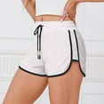 thumbnail image 2 of aidice Womens Athletic Shorts Summer Drawstring Fitting Side Split Elastic Waisted Workout Gym Shorts, 2 of 6