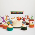 thumbnail image 5 of Cake Topper EQ EvairisQing Rainbow Jump, feliz cumpleaños, 5 of 5