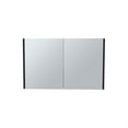 thumbnail image 6 of Bouti 19.7" H x 31.5" W Double Door Mirror Medicine Cabinet, Three interior Shelves for Bathroom, Kitchen Black, 6 of 8