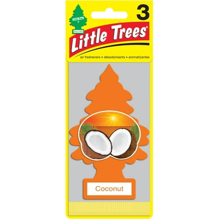 Little Tree Air Freshener, 3pk, Coconut (Best Mens Car Air Freshener)