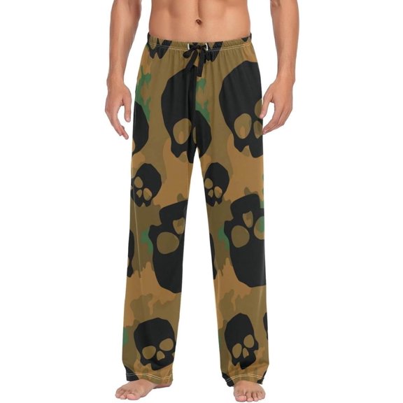 GZHJMY Vintage Skull Bones Camouflage Camo Pajama Pants For Men, Men's Separate Bottoms, Lounge Pants with Pockets, Christmas New Year Gifts, XX-Large, Christmas New Year Gifts, XX-Large