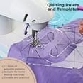 thumbnail image 3 of Quilting Rulers and Templates, 11PCS Free Motion Acrylic Quilting Rulers with Frame, Sewing Machine Domestic Templates 11 Exquisite Patterns, Home DIY Tools for Quilting Enthusiasts, 3 of 6