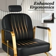 thumbnail image 5 of Baasha Barber Chair Reclining Salon Chair for Hair Stylist, All-Purpose Hair Chair with Hydraulic Pump, Profession Black Salon Chair Shampoo Chair Tattoo Chair, Beauty Salon Equipment, 5 of 8