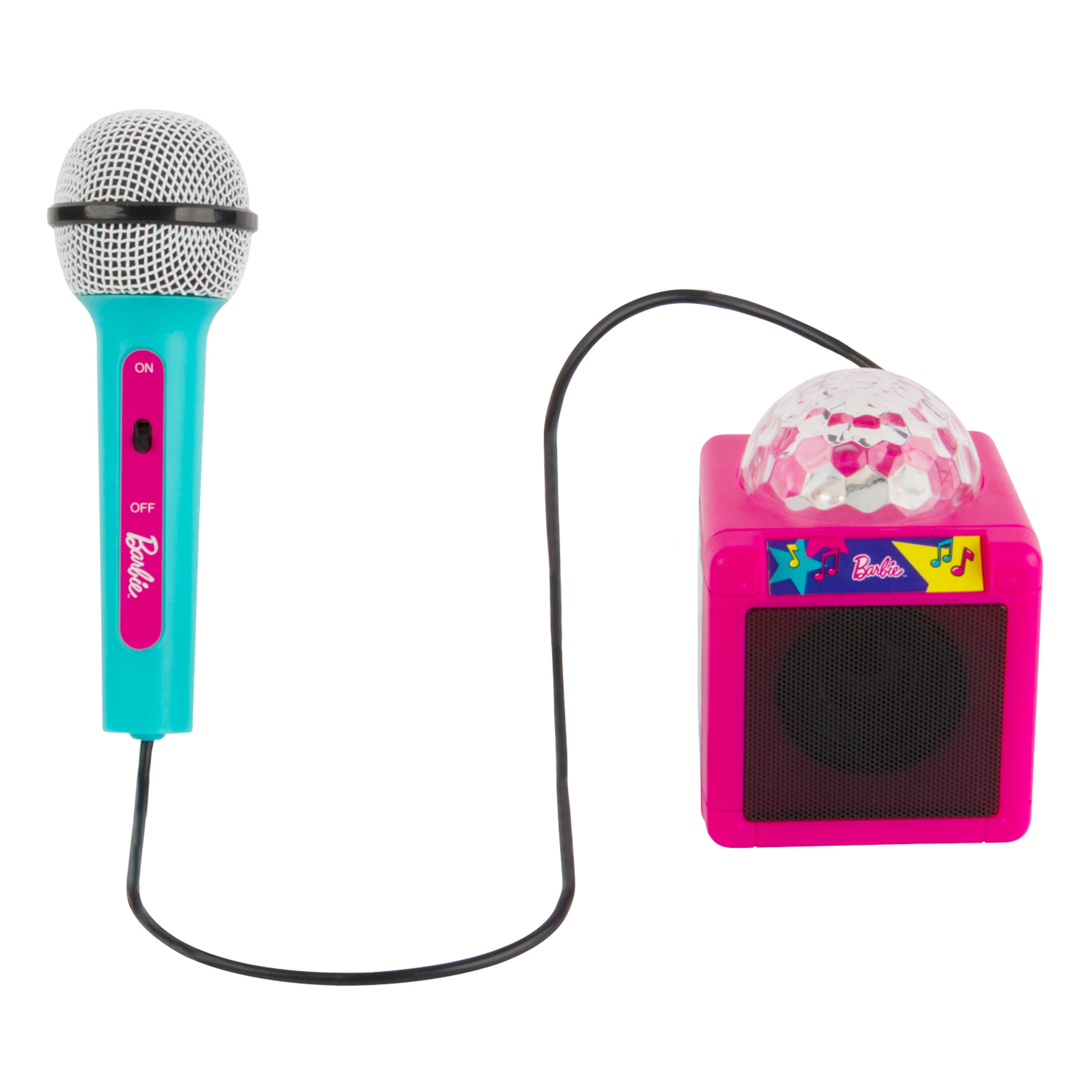 Barbie Kids Bt Karaoke Speaker And Microphone With Disco Lights In Pink