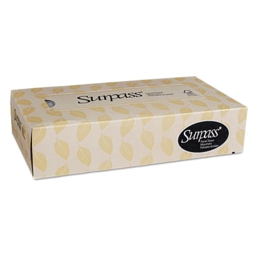 Select Flat Box Facial Tissue, 2-Ply, White, 100 Sheets/box, 30 Boxes ...
