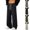 Black, variant on Mens Wide Leg Sweatpants Athletic Grid Pattern Drawstring Elastic Waist Plus Size Casual Street Sports Workout Daily Pants for Mens