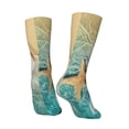 thumbnail image 5 of Uemuo Starfish And Seashell Pattern Women's Crew Socks, Soft Durable Breathable Moisture-Wicking with Odor Control Cotton socks, 5 of 9