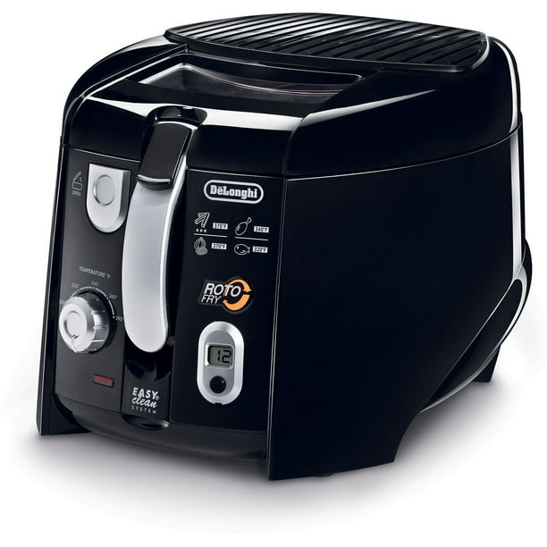 De'Longhi 2.2 Lb. Cool Touch Roto Deep Fryer Black