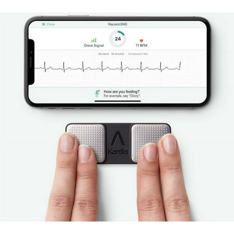 AliveCor KardiaMobile FDA Cleared 1-Lead Personal EKG Monitor – Detects  Afib and Irregular Arrhythmias – Instant Results in 30 Seconds 