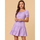 thumbnail image 4 of Vestido Fluido Con Escote Cuadrado Y Volantes En La Espalda Para Mujer Lavanda XS, 4 of 6