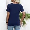 thumbnail image 3 of Dvprdro Womens Short Sleeve Crewneck T Shirts Solid Color Casual Basic Tees Summer Tops, 3 of 7