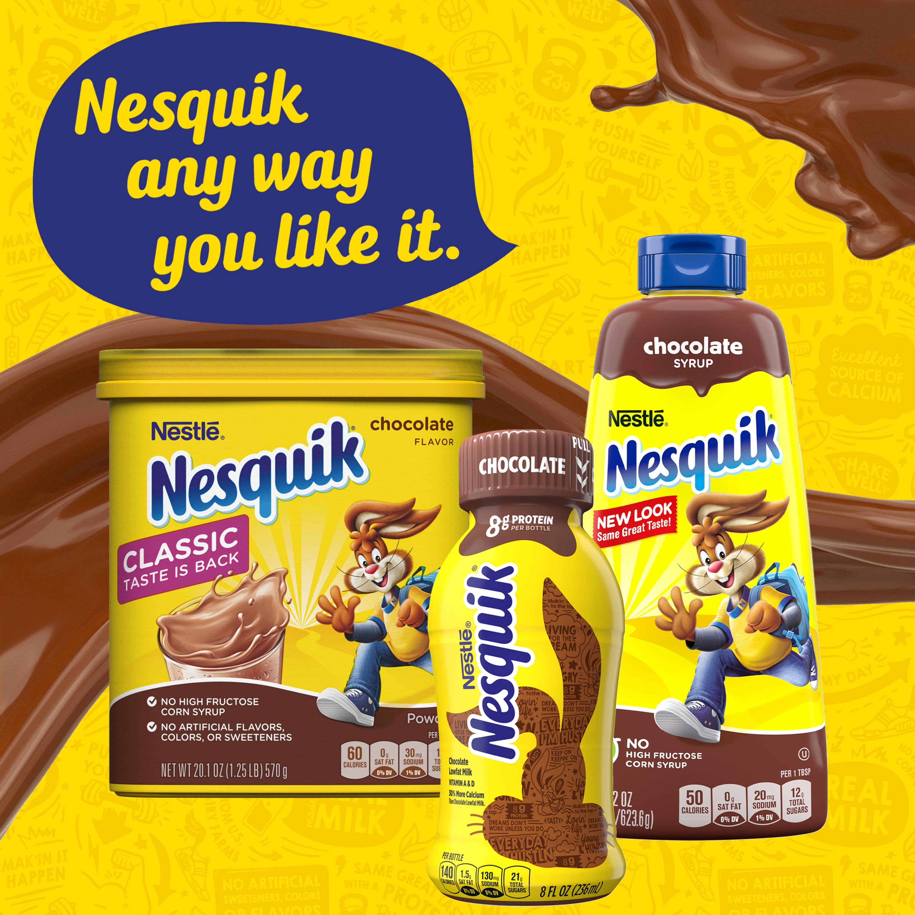 Nesquik Chocolate Milk 56oz – BevMo!