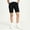 Black, variant on Josdec Women's Elastic Back Waist Stretch Bermuda Shorts Slim Knee‑Length Chino Workwear Shorts with Pockets for Hiking and Daily Casual Wear