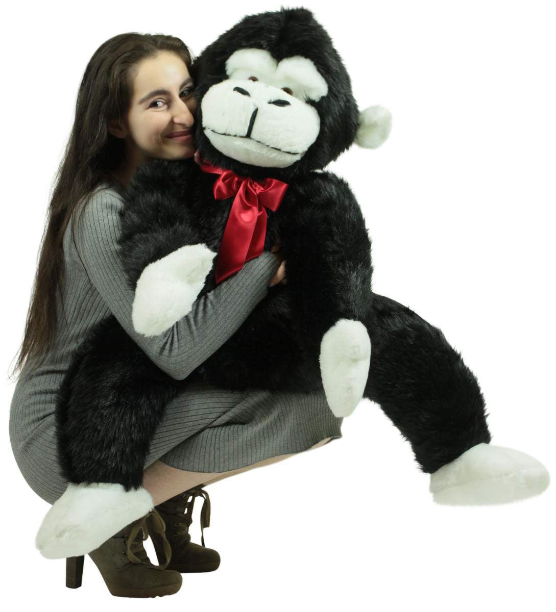 32'' Large Monkey Toy Stuffed Giant Wild Gorilla Friends Animal Plush Doll Gifts 