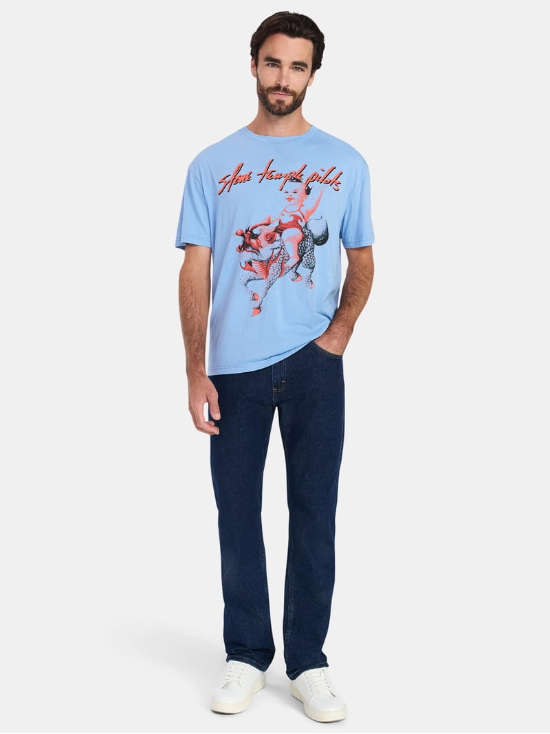 Stone Temple Pilots, Men's & Big Men's Boxy Fit Graphic Tee, Sizes