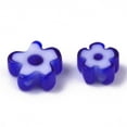 thumbnail image 3 of Glass Beads Flower Blue 5~7x5~7x2~3mm Hole: 1mm, 3 of 3