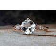 thumbnail image 6 of HeartsAndYou 1ct Natural Peach Morganite Stylish Promise Engagement Ring 14k SOLID Rose Gold, 6 of 9