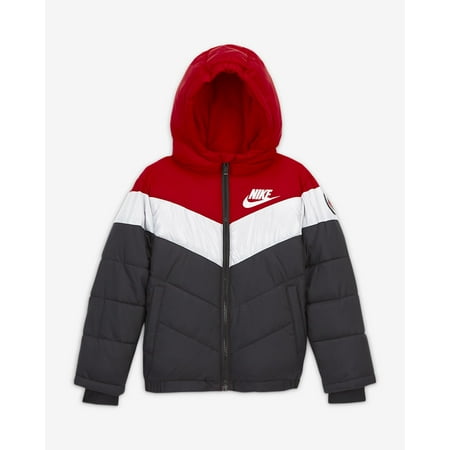 Nike Toddler Boys Color-block Puffer Jacket,University Red,3T