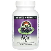 Source Naturals Acai Extract, 500 mg, 120 Capsules (250 mg per Capsule)