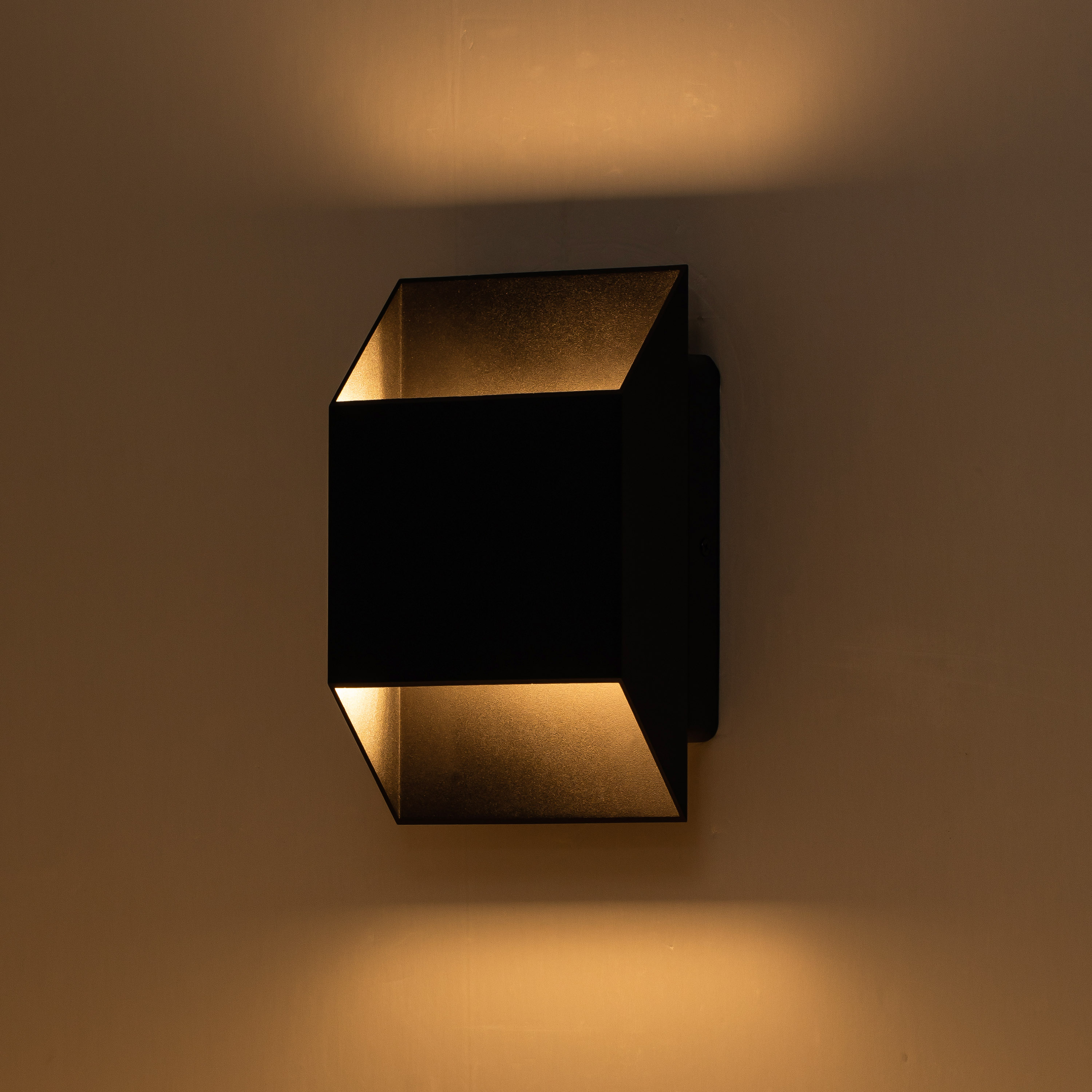 C Cattleya 2-Light Matte Black Aluminum LED Outdoor Wall Lights(2-Pack)