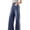 Dark Blue, variant on Womens Pull On Jeans Wide Leg Stretchy Side Striped Denim Pants High Waisted Casual Jean Pants With Side&Back Pockets 2XL