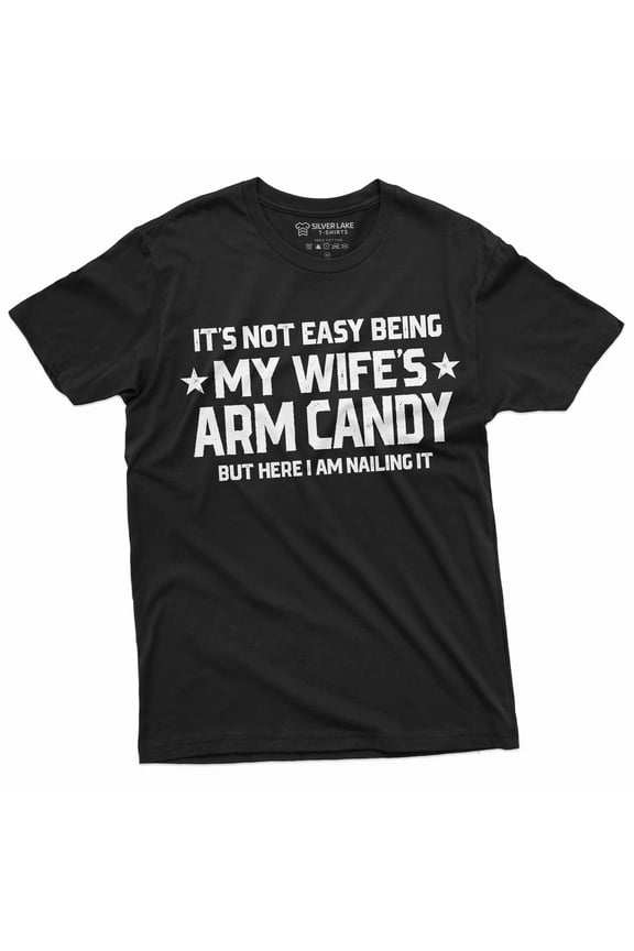 Men's Funny Husband Tee Wife's Army Candy T-shirt Anniversary Gifts Husband Shirts For Him Dad (X-Large Black)