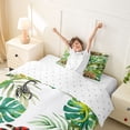 thumbnail image 3 of Metsweet Lizard Snake Turtle Twin Duvet Cover, Tropical Jungle Wildlife Twin Bedding, Green Brown Red,2pcs,1 Duvet Cover and 1 Pillowcase, 3 of 6