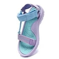 thumbnail image 4 of RUTAYY Children Girls Sandals Comfortable Lightweight Eva Slip On Casual Beach Outdoor Sports Shoes With Hook And Loop Strap Outdoor Play, Purple, 7.5-8 Years, 4 of 9