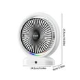thumbnail image 3 of ChicYu Illuminated Mini Desktop Cool System Rechargeable Battery Powered 3 Speed LED Lighting Portable USB Quiet Airflow Device Home Office Travel Camping Companion, 3 of 5