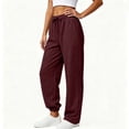 thumbnail image 5 of Noric Women's Jogger Pants High Waist Drawstring Elastic Waist with Pockets Adjustable‑Hem Relaxed‑Fit Casual Trousers, 5 of 6