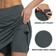 thumbnail image 6 of BALEAF Women's Long Skorts With pocket Athletic Wear Ladies Shorts Golf Casual Skirt UV Protection Gray S, 6 of 8