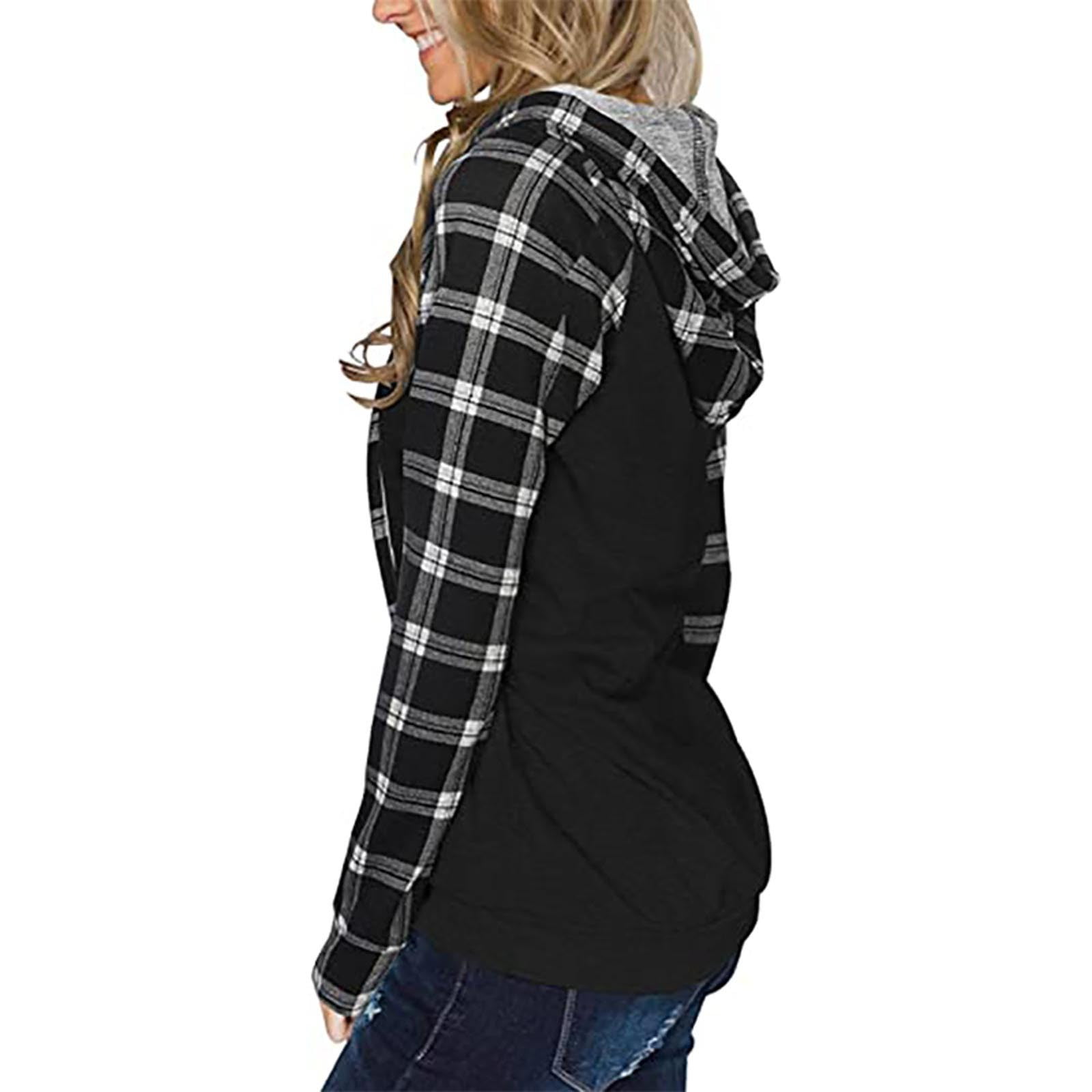 KIJBLAE Sales Women's Fashion Sweatshirt Pocket Drawstring Pullover Tops  St. Patrick's Day Clover Print Casual Comfy Womens Hoodie Sweatshirt Trendy