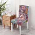 thumbnail image 4 of Chair Covers for Dining Room 4 Pack, Stretch Ethnic Rustic Chair Covers, Washable Polyester Kitchen Slipcovers, Removable Seat Protector for Home or Event, 4 of 7