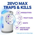 thumbnail image 5 of Zevo Max Flying Insect Indoor Fly Trap: Easy, Mess-Free Solution - Light Trap Catches & Kills House Flies, Fruit Flies, Gnats, & More (1 Plug in Device & 2 Cartridges), 5 of 12