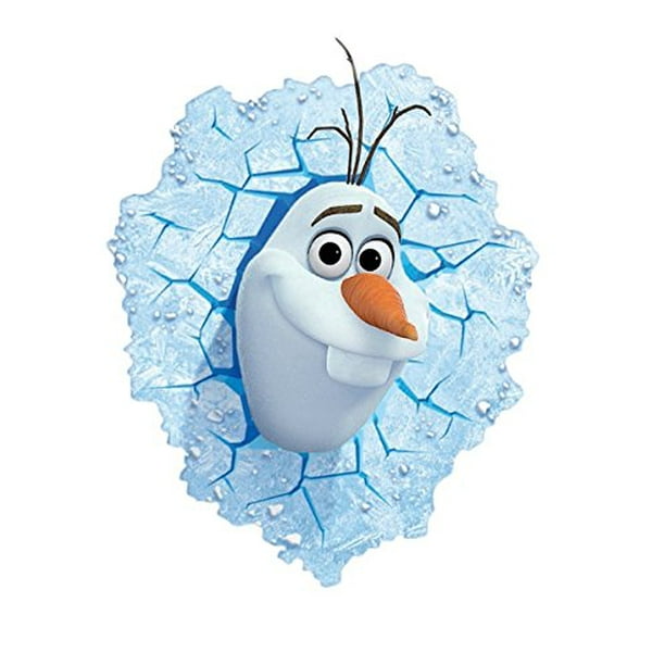 3D DECO FX DISNEY FROZEN OLAF LED BEDROOM WALL LIGHT WITH CRACK STICKER - Walmart.com