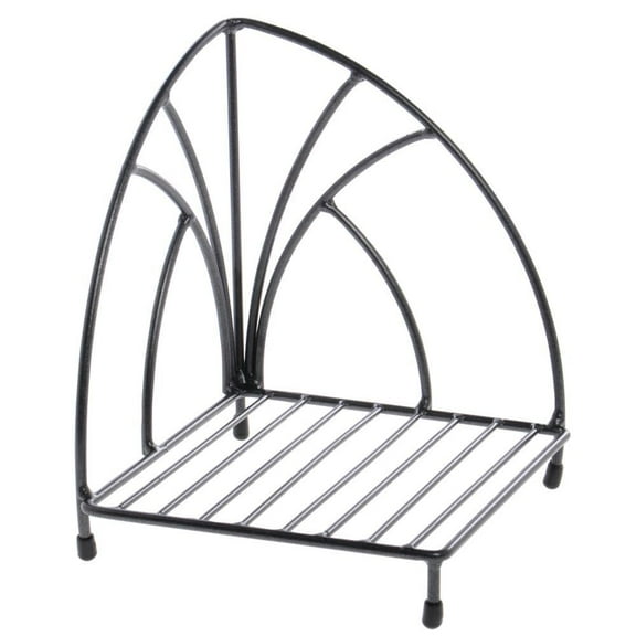 HUBERT Napkin and Plate Organizer Holder Flint Wire - 6 1/4"L x 6 1/4"W x 8"H