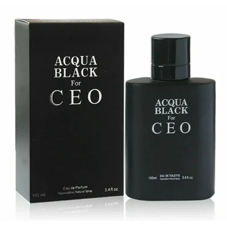 Acqua Black For Ceo Eau de Parfum Spray for Men, 3.4 fl oz