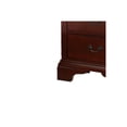 thumbnail image 3 of Wooden Nightstand 2 Drawer - Cherry Brown Bedside Table, 22" Wide Storage Organizer, 3 of 5