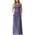 thumbnail image 1 of Vestido largo suelto sin mangas de verano para mujer Vestido largo casual con bolsillos Xemadio FSHY034-232, 1 of 2