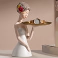thumbnail image 1 of Estatua de resina para , bandeja de almacenamiento, , decoración de escritorio, llaves, de dulces, soporte para pendientes de joyería blanco Soledad Bandeja de almacenamiento de estatuas, 1 of 10