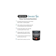 Minwax Fast-Drying Polyurethane, Warm Semi-Gloss, Clear, 1 Quart