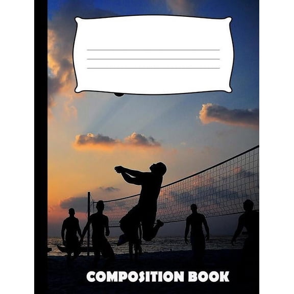 Composition Book: Volleyball Composition Notebook Wide Ruled (Paperback)