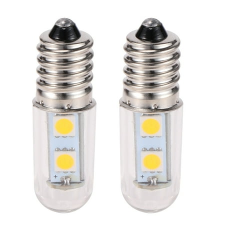 

2PCS Energy Saving Light Bulbs Refrigerator Fridge Light Bulbs LED Lamp Bulbs for Fridge Range Hood Sewing Machine (E14 110V Warm White)