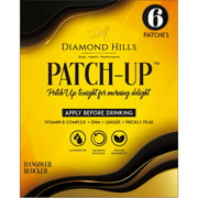 Diamond Hills Patch-Up Hangover Patches - Maximum Recovery - Waterproof, Organic Ingredients Vitamin B, DHM, Ginger, Prickly Pear - Best Hangover Blocker, Cure and Kit - Great Party Favors - 6 PACK