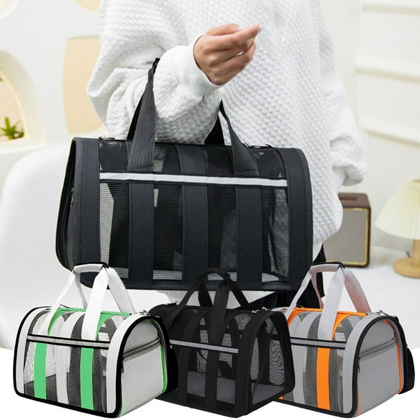 Xihbxyly Transportín para Perros y Gatos, Bolsa Blanda para Mascotas, Correa de Hombro Ajustable, Diseño de Malla Cómodo, Solución de Viaje Portátil, Adecuado para Mascotas Pequeñas y Medianas, Tamañ